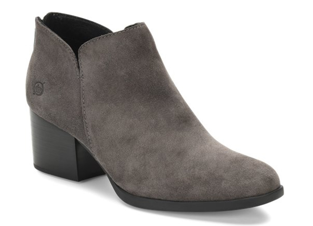 BORN Remo Womens Ankle Boots Grey Suede Size 8.5 M